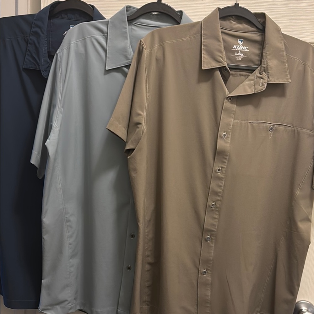 Kuhl Men’s Large Button Down Shirt Lot